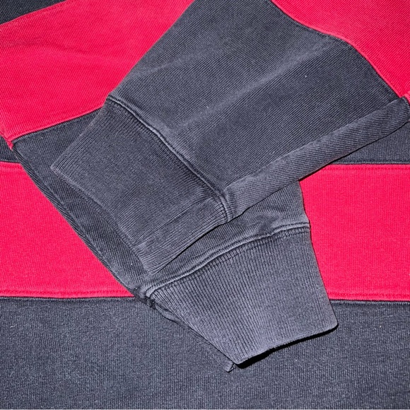 Polo Ralph Lauren Red & Black Striped Rugby Shirt Men’s Size Large - Picture 5 of 8